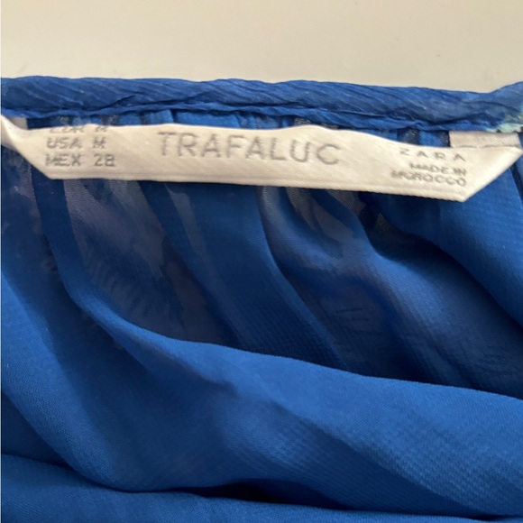 Blue crepe summer dress - Picture 2 of 4